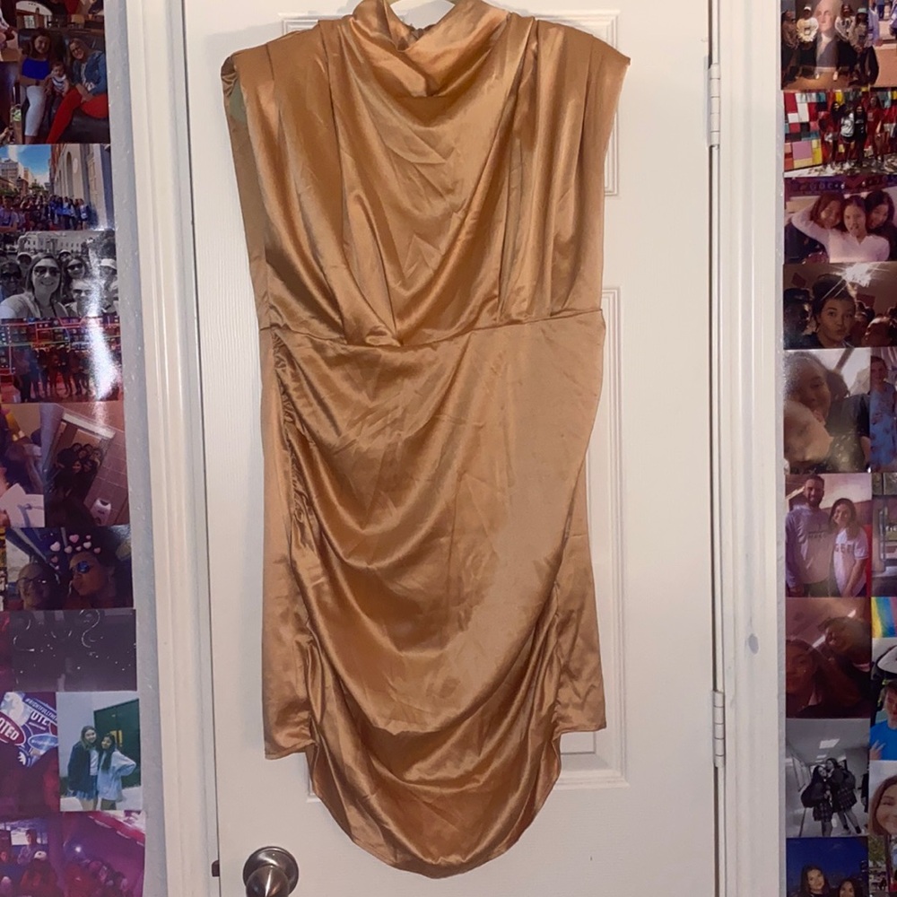 Christmas/ NYE gold mini dress